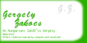 gergely zakocs business card