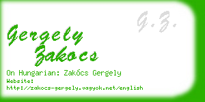 gergely zakocs business card